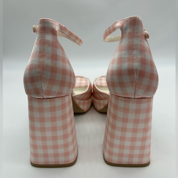 Dolce Vita Byrdie Golf Pink Gingham Platform Heels | 90s Style | Size 8.5 NWB - Picture 8 of 15